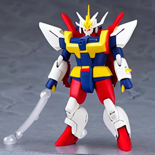 Image similar to high quality portrait flat matte painting of gundam， in the style of nendoroid and Toon toys , flat anime style, thick painting, medium close-up