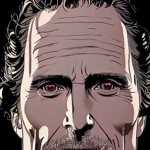 Prompt: a study of cell shaded portrait of matthew mcconaughey concept art, llustration, post grunge, concept art by josan gonzales and wlop, by james jean, Victo ngai, David Rubín, Mike Mignola, Laurie Greasley, highly detailed, sharp focus, alien, Trending on Artstation, HQ, deviantart, art by artgem