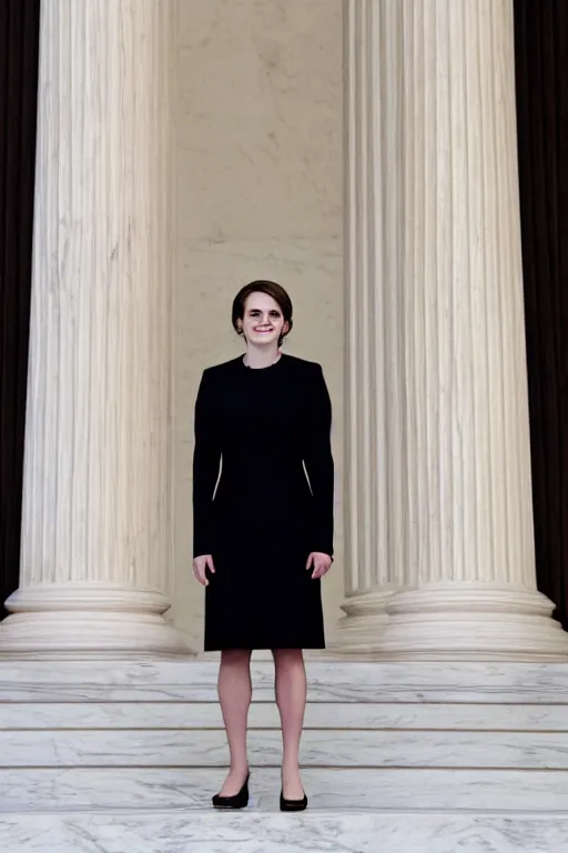 Prompt: us supreme court chief justice emma watson, official government photo