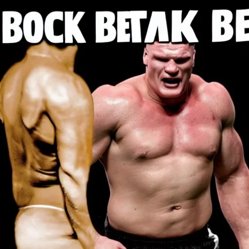 Prompt: brock lesnar but he's skinny