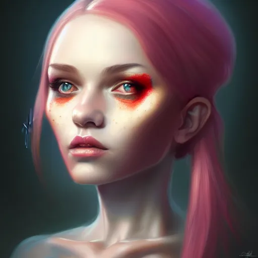 Prompt: portrait of a bundt face girl, digital art, cinematic, concept art, 8k, painting, imaginefx, cgsociety, trending on artstation