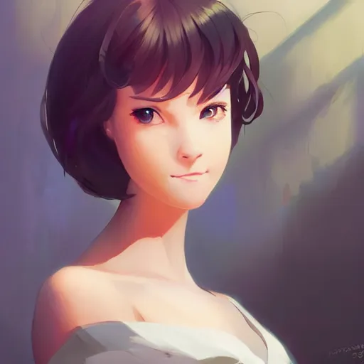 Image similar to portrait lady miss woman focus attractive eye enchanted official fanart behance by Jesper Ejsing, by RHADS, Makoto Shinkai and Lois van baarle, ilya kuvshinov, rossdraws portrait, highly detailed, digital painting, concept art, sharp focus, illustration, cinematic lighting, art by artgerm and greg rutkowski and alphonse mucha radiant light, peter mohrbacher, ferdinand knab, portrait