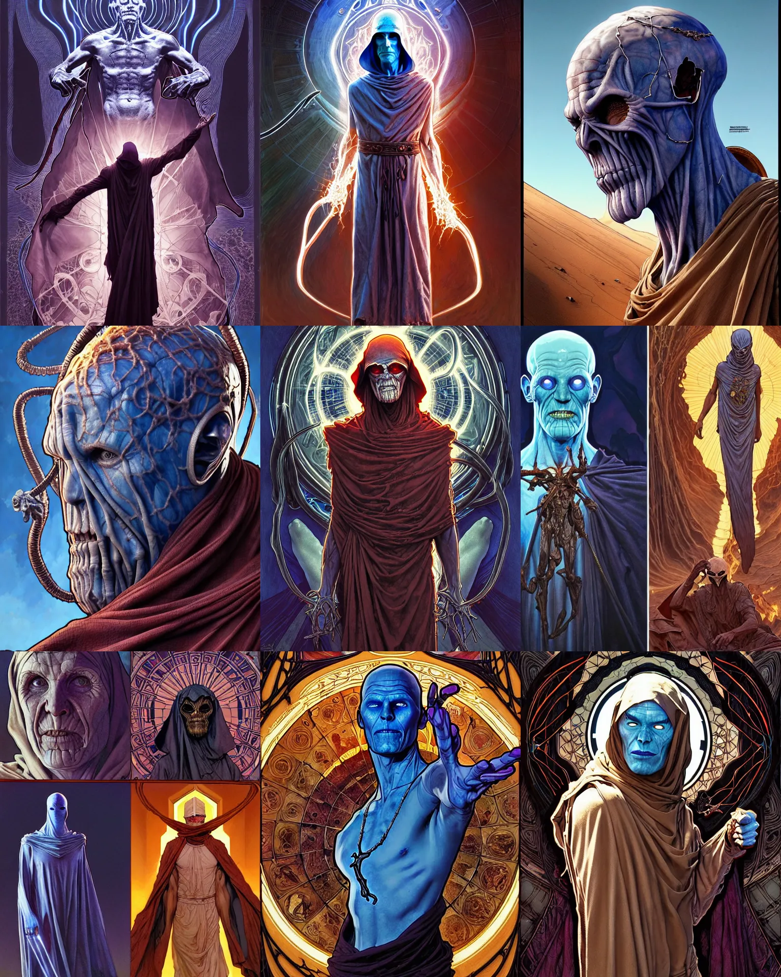 Prompt: the platonic ideal of lawrence of arabia of cletus kasady ultimate carnage thanos dementor doctor manhattan chtulu nazgul, detailed, intricate, hyperrealism, intense, scary, decay, dmt, art by brock hofer and artgerm and greg rutkowski and alphonse mucha