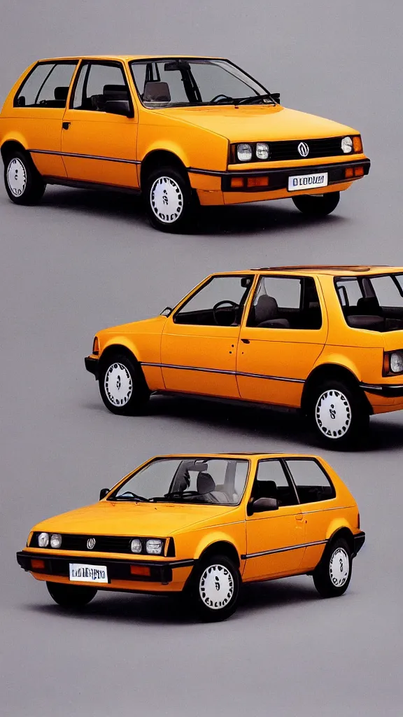 Prompt: 1 9 8 0 s vw golf made out of ham and cheese