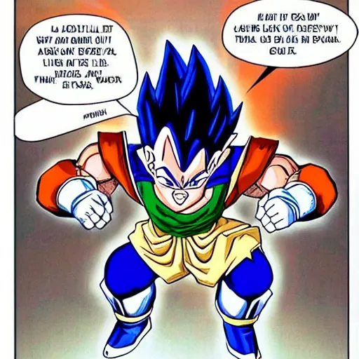 Prompt: gohan doing the fusion dance with vegeta