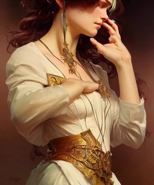 Image similar to a manipulative tele-evangelist, portrait, intricate, elegant, highly detailed, digital painting, artstation, concept art, smooth, sharp focus, illustration, art by artgerm and greg rutkowski and alphonse mucha