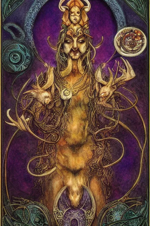 Image similar to aries zodiac artwork, mystic tarot style, detailed, 8 k, symmetrical, by brian froud