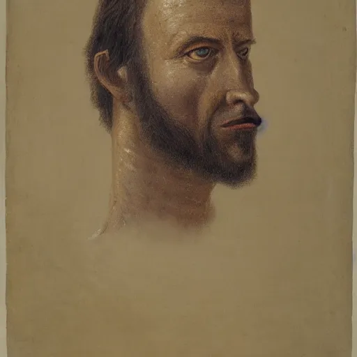 Image similar to A portrait showing a prehistoric version of man