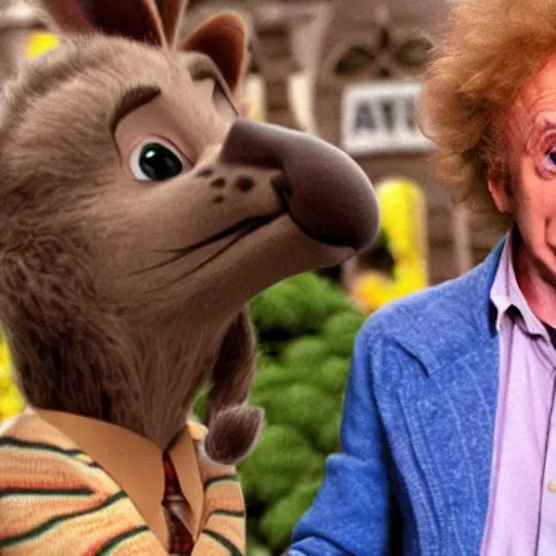 Image similar to gene wilder as a zootopia character