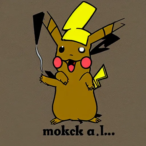 Prompt: a smoke Pikachu