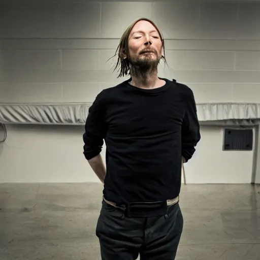 Prompt: Thom Yorke doing the splits