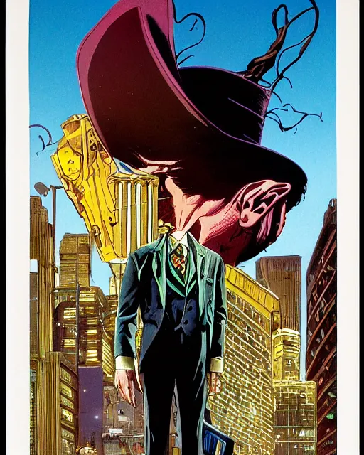 Image similar to portrait of saul goodman as the joker, colorful, art by studio ghibli and peter elson, bernie wrightson