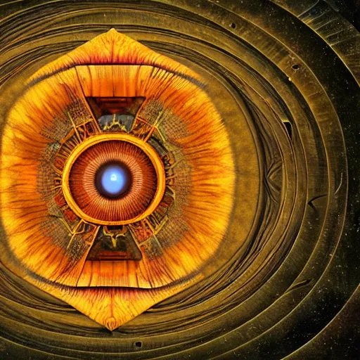 Image similar to symetrical, a majestic photograph of the kingdom of agharta, land of advanced races, giant, hollow earth infographic, illustrations, a big shell with a sun in the interior, dynamic lighting, digital art, fantastically beautiful, illustration,, closeup, aesthetically inspired by leonardo da vinci, trending on artstation, art by daniel merriam, 8 k, upscale