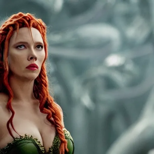 Image similar to medusa as scarlett johanson