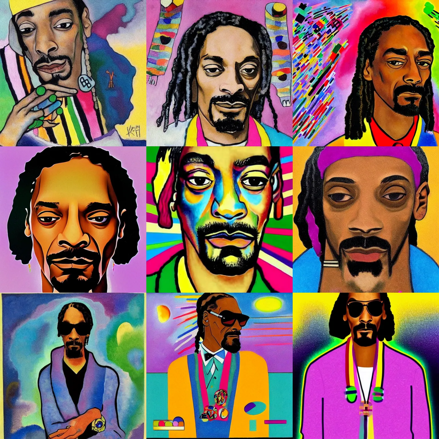 Prompt: Snoop Dogg, by Kandinsky