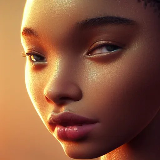 Image similar to a photorealistic hyperrealistic, bright brown eyes, light skinned african american young girl, ponytail hair, flawless face, beautiful lips, cute face, gorgeous white veil, by wlop, artgerm, greg rutwoski, alphonse mucha, beautiful dynamic dramatic low - light moody lighting, cinematic atmosphere, artstation, concept design art, octane render, 8 k