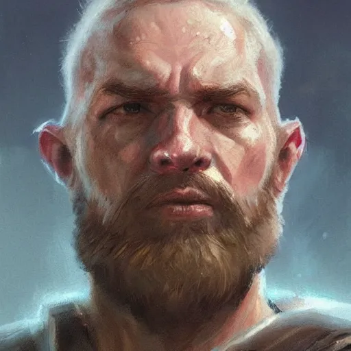 Image similar to portrait of a man by greg rutkowski, a jedi commander, scottish features, short copper hair, short beard, straight jaw, wise appearance, wearing the tactical gear of the galactic alliance, star wars expanded universe, he is about 4 0 years old, highly detailed portrait, digital painting, artstation, concept art, smooth, sharp foccus ilustration, artstation hq