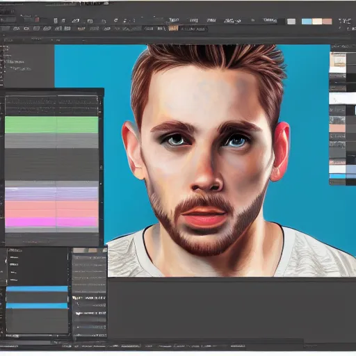 Image similar to streamer adin ross digital art 4 k detailed super realistic