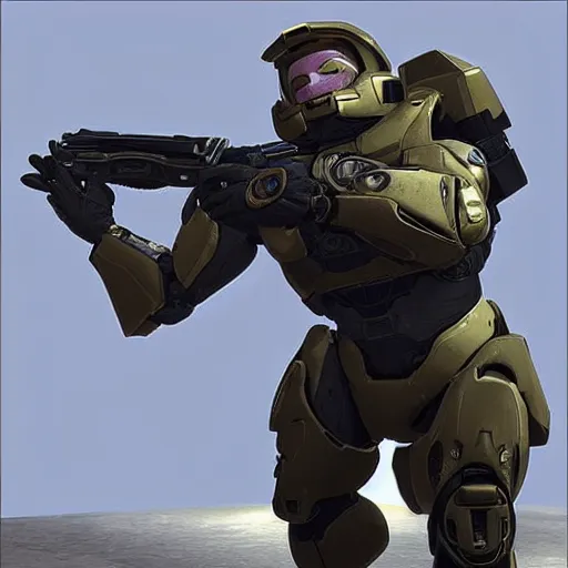 Prompt: danny devito as cortana in halo 3