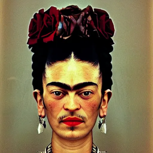 Prompt: !!!pareidolia!!! by Frida Kahlo