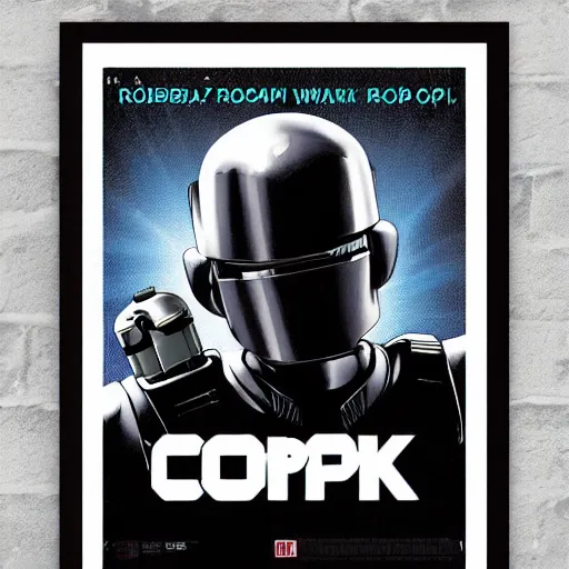 Image similar to robocop got milk? poster