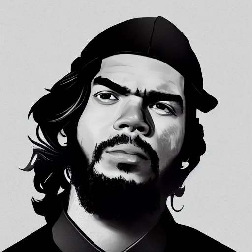 Image similar to Portrait of Jayson Tatum as Che Guevara, Black and White, digital art, trending on artstation, octane render, inspiring, dignifying