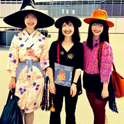 Image similar to witches on a vacation to Toyoko japan