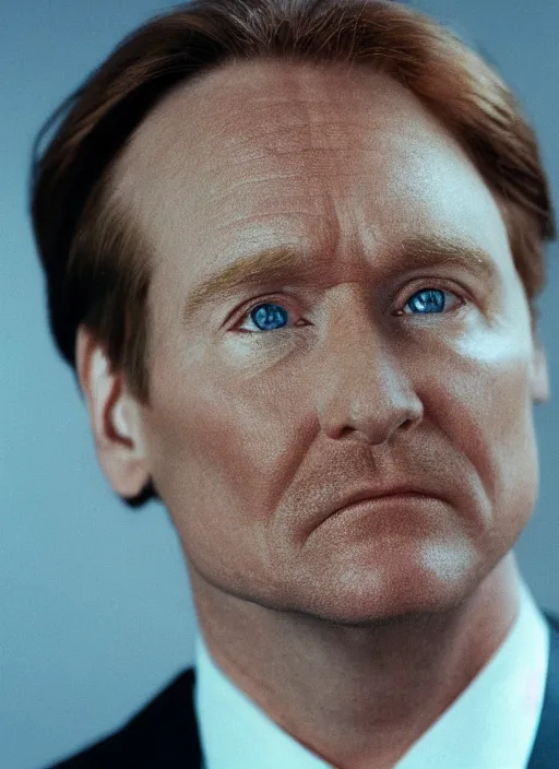 Image similar to platon closeup photograph of norm conan obrien in a suit, photorealistic, studio lighting, ektachrome, detailed, intricate, face detail