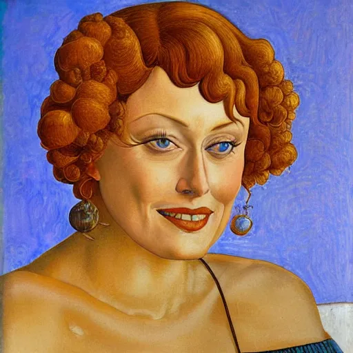 Image similar to oil Painting of Rue mcclanahan by Botticelli