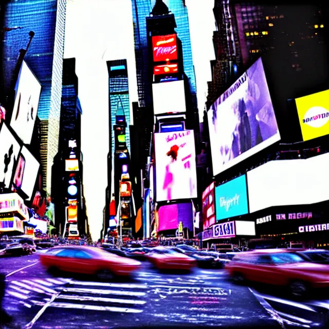 Image similar to a photo of times square new york, trashpunk style, photorealistic, photography by tomino - sama