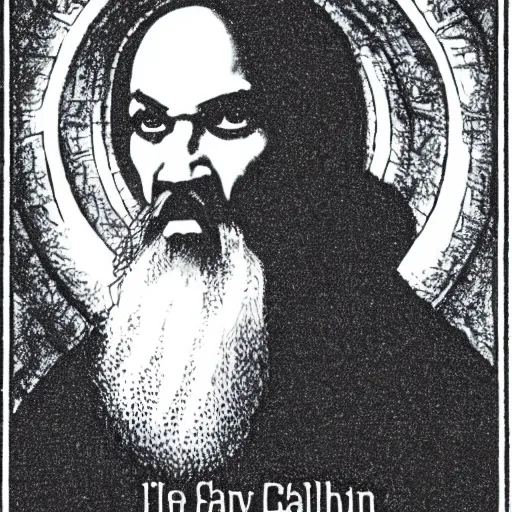 Image similar to theologian John Calvin as Neo in the Matrix.