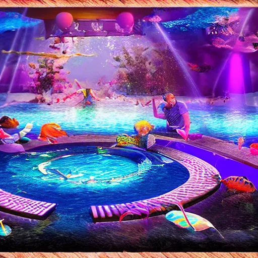 Prompt: aquatic disco, hyper realistic photo
