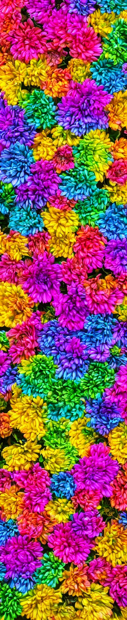 Image similar to vertical macro rainbow flowers