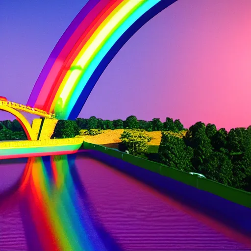 Image similar to a rainbow bridge, octane render