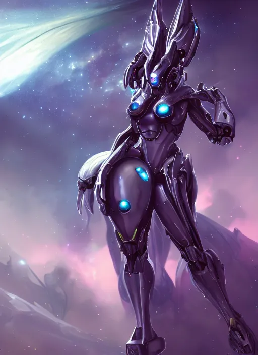 Prompt: cinematic goddess shot, cosmic sized perfectly proportioned stunning beautiful hot anthropomorphic robot mecha female dragon, nebula background, larger than galaxies, holding milky way, sharp detailed claws, sleek silver armor, epic proportions, epic size, epic scale, ultra detailed digital art, furry art, macro art, dragon art, giantess art, warframe fanart, furaffinity, deviantart