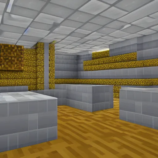 Image similar to an image of a laboratory in minecraft