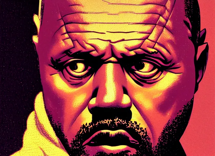 Image similar to a film still portrait of anthony hopkins as kanye west, finely detailed features, closeup of face, cinematic lighting, perfect art, night cyberpunk city, intricate, anime, gapmoe grimdark, artstation, trending on pixiv fanbox, painted by greg rutkowski makoto shinkai takashi takeuchi studio ghibli, akihiko yoshida, 4 k