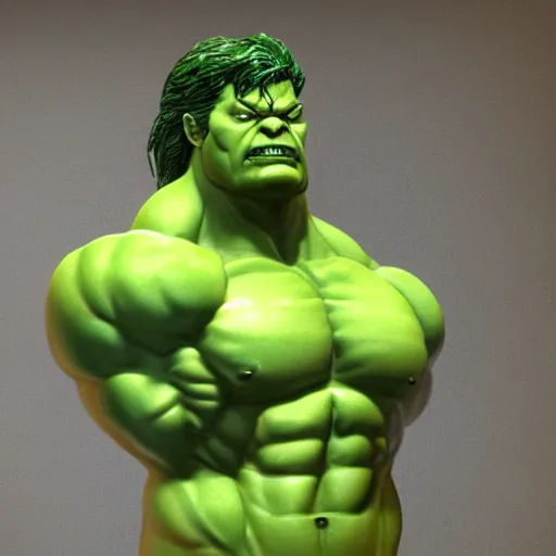 Prompt: a photo of a marble statue of hulk by michelangelo, greek white marble, trending on artstation