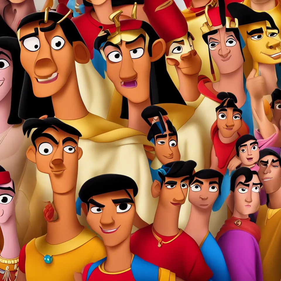 Prompt: How Kuzco! from Disney movies would look in Real life . Professional Studio. Portrait in the style of Martin Schoeller. 4K. Ultra Detailed. Close-up. Low Light.