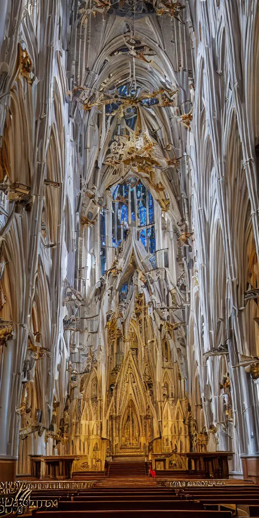 Prompt: paper origami, St. Mary Cathedral, San Francisco,