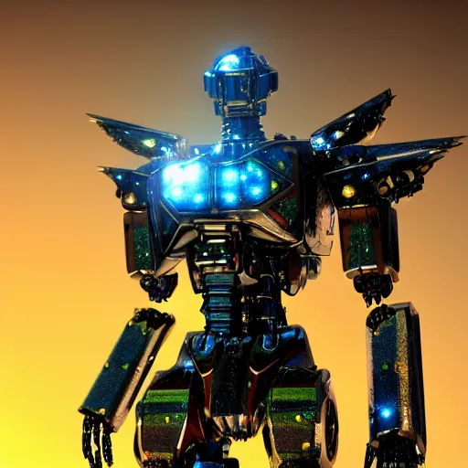 Image similar to a shiny ornate post apocalypse boxing humanoid mecha in galaxy, epic pose,, bright, by war robots, real steel ( 2 0 1 1 ), westworld and eve venture and pacific rim and machine warrior 5, cryengine, frostbite 3 engine, sharp focus, 8 k, high definition, insanely detailed, beautiful lighting,