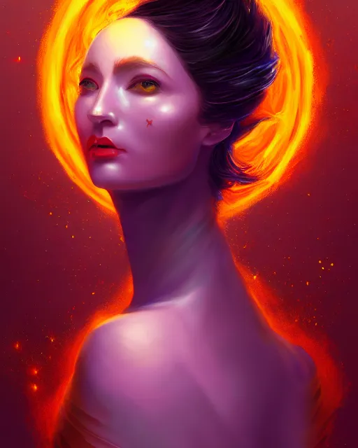 Image similar to painting of stunning otherworldly goddess of beauty rising from the void, highly detailed, digital painting, artstation, concept art, smooth, sharp focus, illustration, 8 k