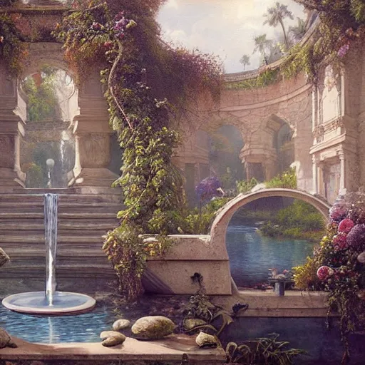 Image similar to paint surrealist ⛲, ferdinand knab, high definition and detailed 4 k