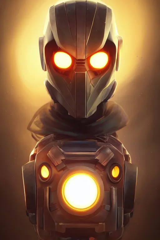 Image similar to epic mask helmet robot ninja portrait stylized as fornite style game design fanart by concept artist gervasio canda, behance hd by jesper ejsing, by rhads, makoto shinkai and lois van baarle, ilya kuvshinov, rossdraws global illumination radiating a glowing aura global illumination ray tracing hdr render in unreal engine 5