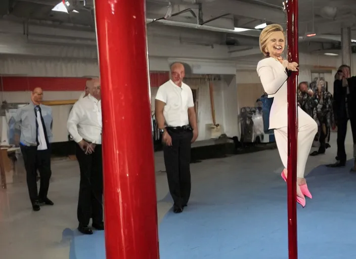 Image similar to Hillary Clinton Pole dancing