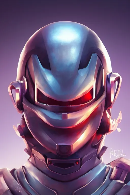 Image similar to epic mask helmet robot ninja portrait stylized as fornite style game design fanart by concept artist gervasio canda, behance hd by jesper ejsing, by rhads, makoto shinkai and lois van baarle, ilya kuvshinov, rossdraws global illumination radiating a glowing aura global illumination ray tracing hdr render in unreal engine 5