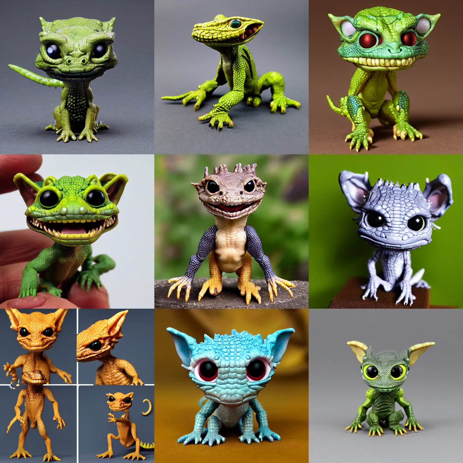 Prompt: cute reptilian kobold funko pop, photorealistic, highly detailed