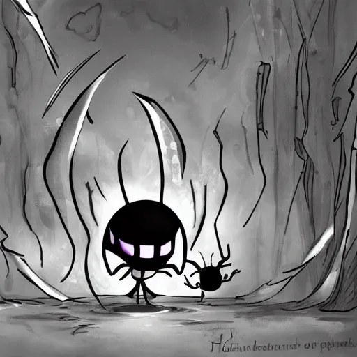 Prompt: hollow knight the bug warier, trending on art station