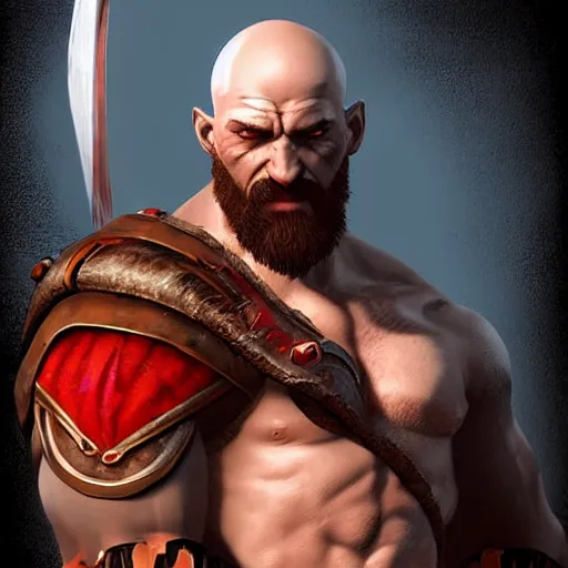 Image similar to Kratos, Artstation, Digital Art, Artstation