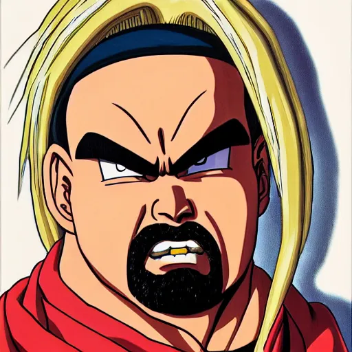 Prompt: portrait painting of big pun, art by akira toriyama, 4 k, dragon ball artstyle, cel shaded, highly detailed, epic lighting